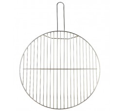 Parrilla circular de acero reforzado para barbacoa rústica con mango alargado, marca Garcima.
