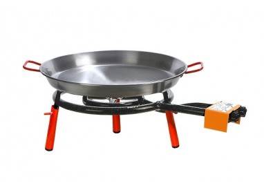 Conjunto de cocina exterior de sobremesa Set Valencia marca La Ideal, con paellero de gas modelo 400