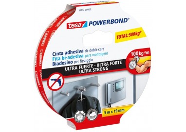 Cinta adhesiva doble cara tesa Powerbond Ultrafuerte (5m x 19mm)