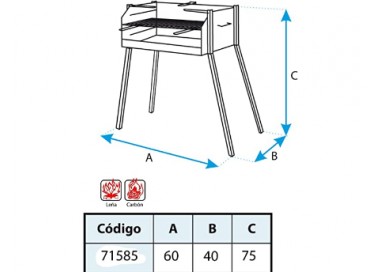 Medidas de barbacoa Imex el Zorro