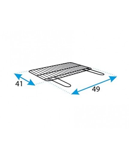 IMEX EL ZORRO 71584 Barbacoa Cuadrada con Soporte para Paella, 50 x 40 x 75 cm, Negro,