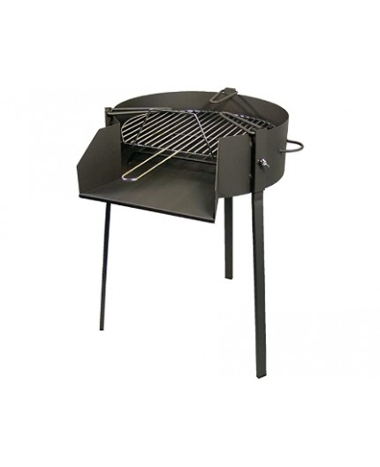 Barbacoa redonda de hierro Imex El Zorro con soporte para paella, medidas 70 cm de diámetro y 75 cm de altura