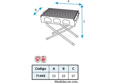 Barbacoa Plegable Imex El Zorro 71445 | Leña y Carbón