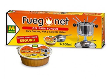 Gel para Fondues Fuegonet 3 x 100 ml - Seguro y Sin Olores