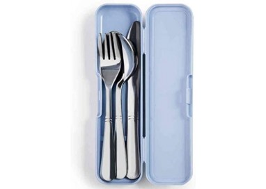 SET DE CUBIERTOS 3 PIEZAS CON ESTUCHE