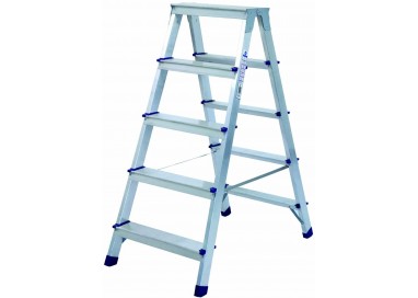 ESCALERA ALUMINIO TIJERA DOBLE ACCESO - 5 PELDAÑOS