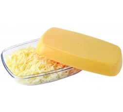 bote-guarda-queso-reversible-amarillo-y-transparente 2