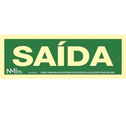 Señal Luminiscente Saída PVC Normaluz | Emergencia Galicia