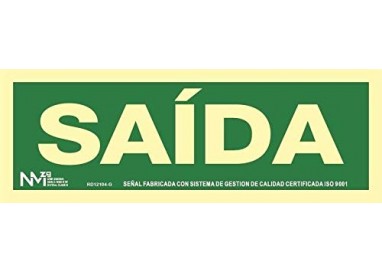 Señal Luminiscente Saída PVC Normaluz | Emergencia Galicia