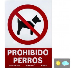 Señal Prohibido Perros Normaluz 210x300mm | PVC Exterior