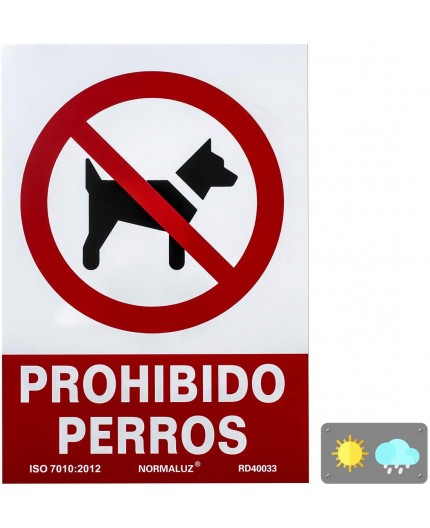 Señal Prohibido Perros Normaluz 210x300mm | PVC Exterior