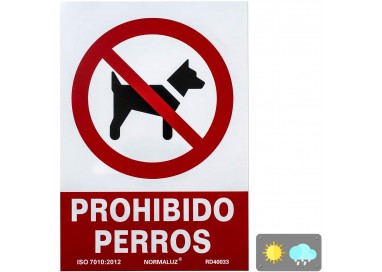 Señal Prohibido Perros Normaluz 210x300mm | PVC Exterior