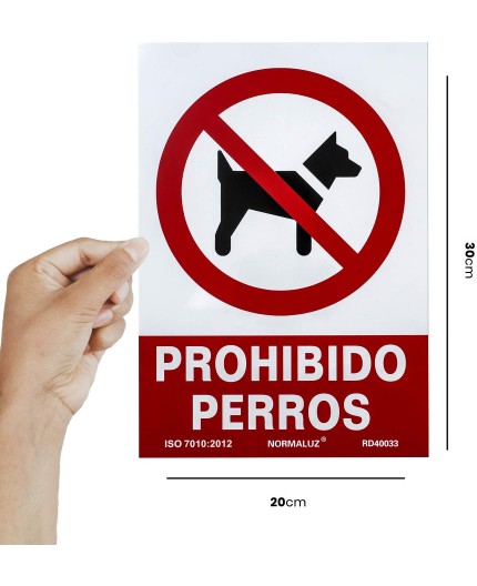 Señal Prohibido Perros Normaluz 210x300mm | PVC Exterior