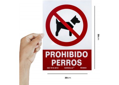 Señal Prohibido Perros Normaluz 210x300mm | PVC Exterior