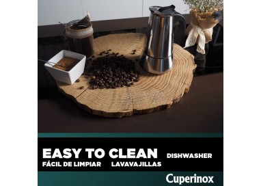 Cuperinox Cafetera Italiana Inducción 2 Tazas – Acero Inoxidable