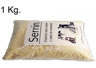 Bolsa de 1 kg de serrín refinado natural para mascotas y limpieza de líquidos