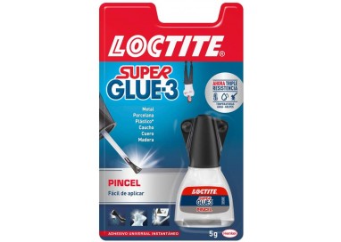 LOCTITE Super Glue Transparente 5 g - Pincel Aplicador Preciso