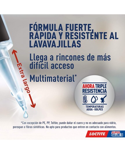 LOCTITE Super Glue Transparente 5 g - Precisión y Secado Rápido