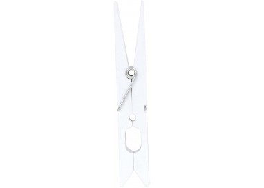Pack de 12 pinzas gigantes de plástico blancas de 9 cm