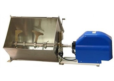 Mezcladora de carne eléctrica Garhe 00910 con motor azul de 1,75 HP y cubeta de acero inoxidable