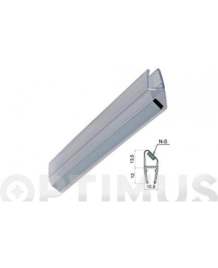 perfil baño con imán 2 metros - recambio cierre imantado mampara ducha