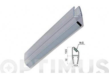perfil baño con imán 2 metros - recambio cierre imantado mampara ducha