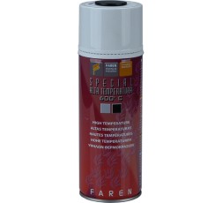 Spray alta temperatura negro Faren, resistencia hasta 800°C, presentación de 400 ml.