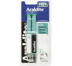Blíster de adhesivo epoxi CEYS Araldite Cristal de 24ml para uniones invisibles de alta resistencia