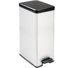 Curver - Cubo de basura Slim, 40L,Gris