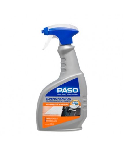 Botella de Paso Elimina Manchas Alfombras y Moquetas de 0,5L con aplicador de spray.