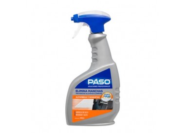 Botella de Paso Elimina Manchas Alfombras y Moquetas de 0,5L con aplicador de spray.