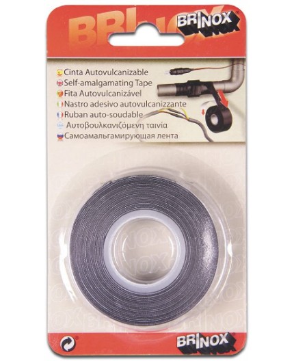 Brinox - Cinta autovulcanizable, Negro, 19 mm x 3 m