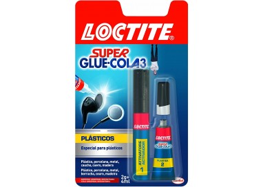 LOCTITE Super Glue para Plásticos Difíciles 2g + 4ml - Fuerte y Rápido