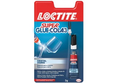 LOCTITE Super Glue Cristal y Vidrio 3 g - Adhesivo Transparente