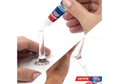 LOCTITE Super Glue Cristal y Vidrio 3 g - Adhesivo Transparente