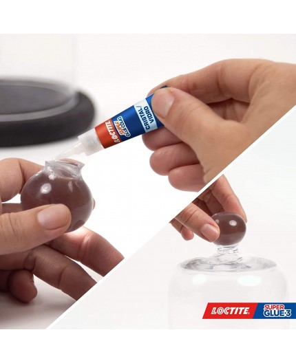 LOCTITE Super Glue Cristal y Vidrio 3 g - Adhesivo Transparente