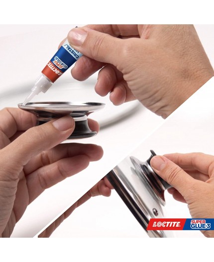 LOCTITE Super Glue Cristal y Vidrio 3 g - Adhesivo Transparente