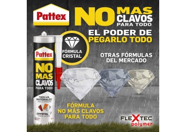 Pattex No Más Clavos - Adhesivo de Montaje Invisible para Materiales
