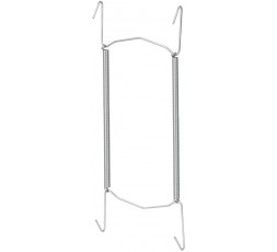 Cuelgaplatos grande ajustable de 18 a 26 cm, soporte metálico resistente para platos decorativos.
