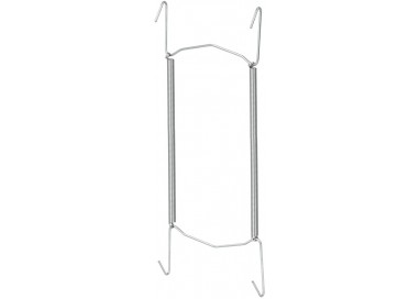 Cuelgaplatos grande ajustable de 18 a 26 cm, soporte metálico resistente para platos decorativos.