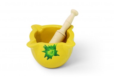 Mortero Amarillo Nº2 - 20cm + maza madera