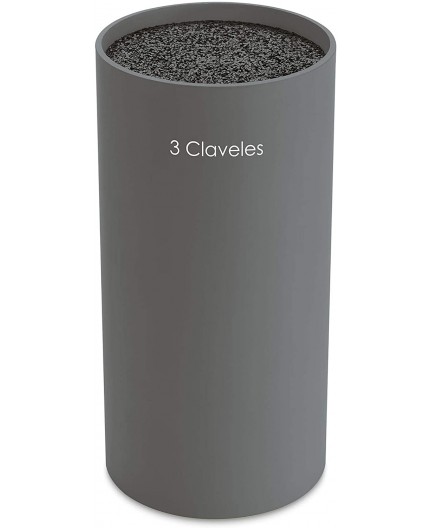 Taco universal para cuchillos 3 Claveles de color gris con interior de fibras extraíbles
