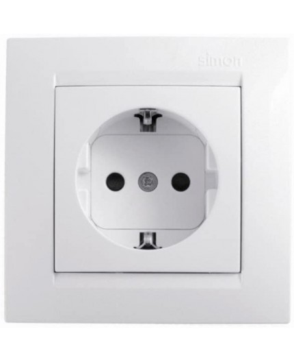 SIMON - BASE EMPOTRAR CON TOMA TIERRA BLANCO S15 - M256211