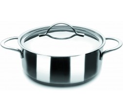 cacerola inox Ibili Noah 28 cm con tapa para inducción