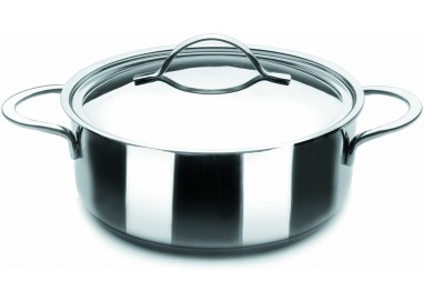 cacerola inox Ibili Noah 28 cm con tapa para inducción