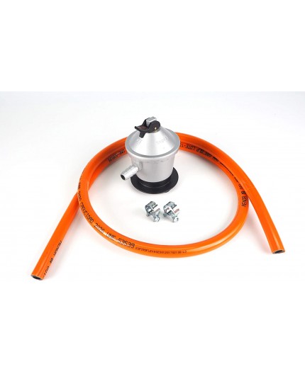Kit Gas Butano Completo | Regulador, Manguera 1.5m, Abrazaderas