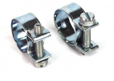 dos abrazaderas para manguera de gas butano