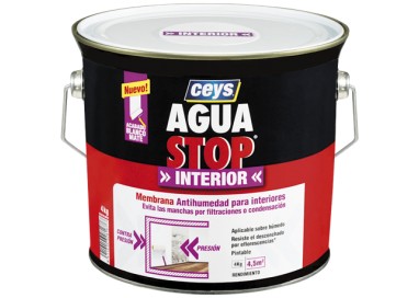 Bote de membrana antihumedad CEYS Agastop Interior Blanco de 4kg para techos y paredes