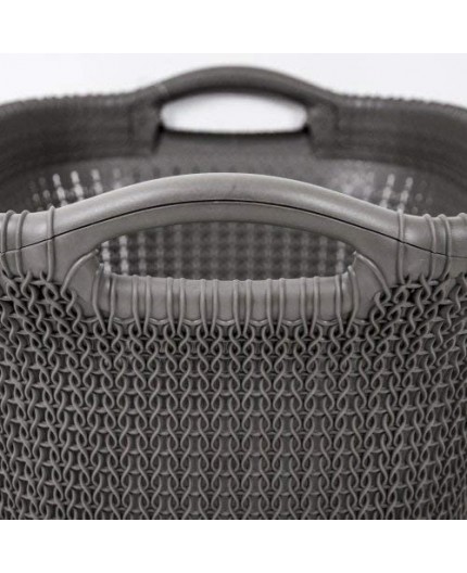 Detalle de asas ergonómicas reforzadas de la cesta de colada Curver KNIT
