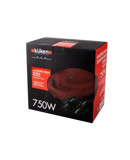 sandwichera-electrica-desmontable-roja-750w